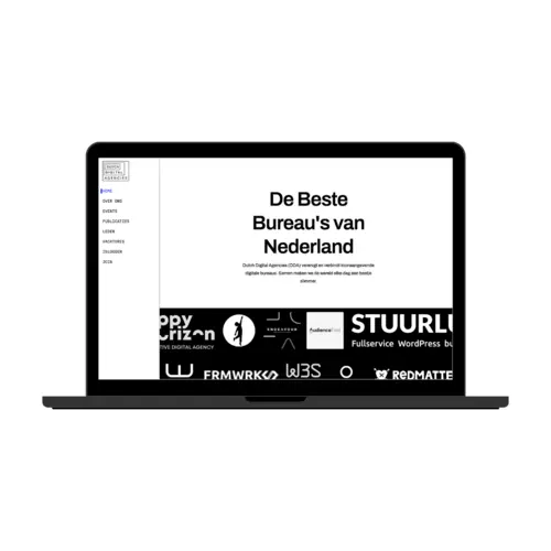 Mockup of my project, the Dutch Digital Agencies website.